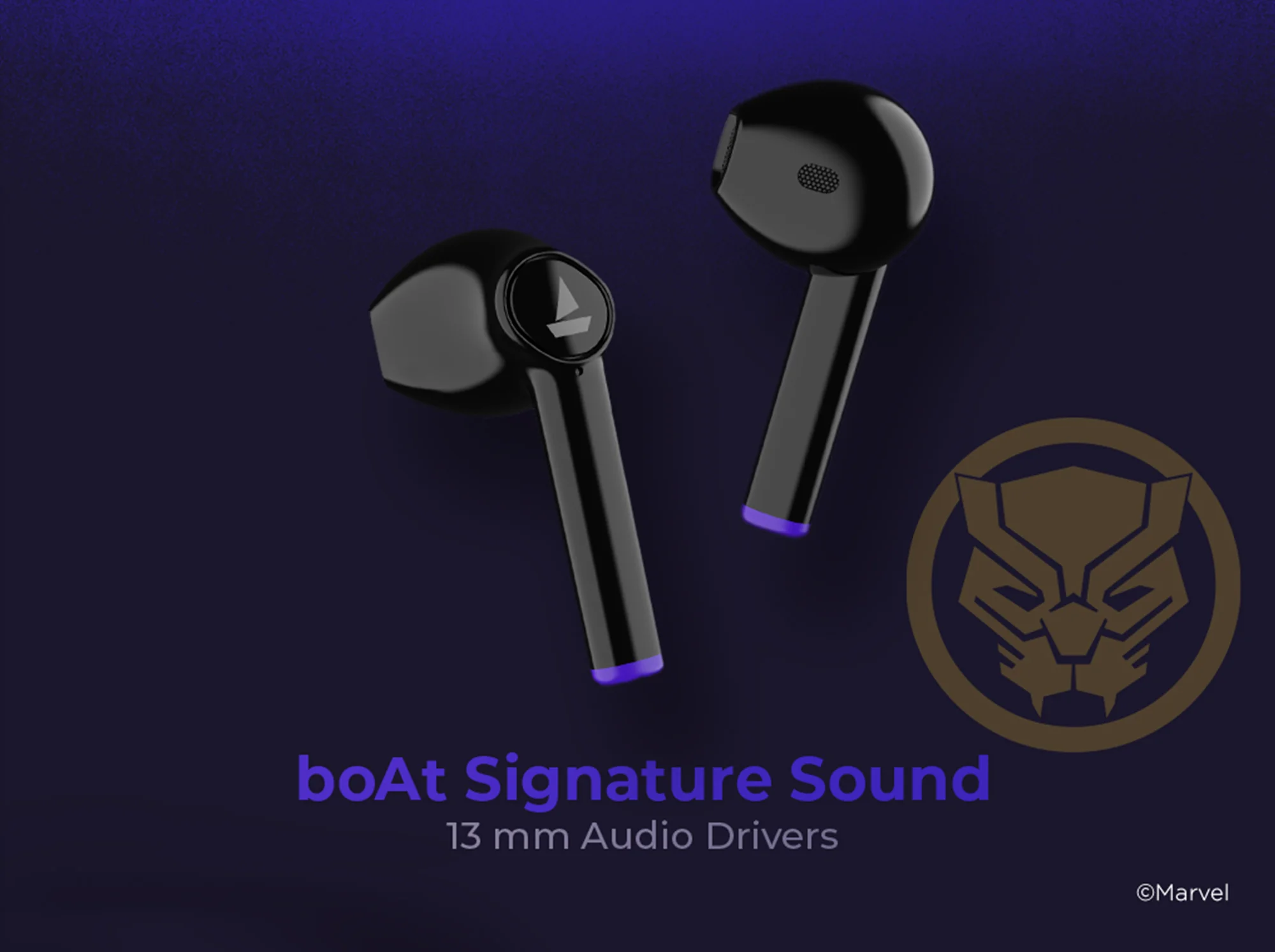 Airdopes 131 Black Panther Marvel Edition - Image 3